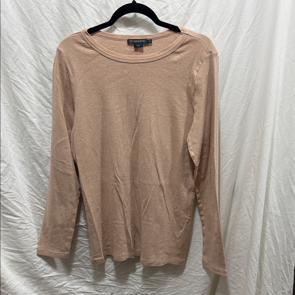 Pendleton Women's Beige Long Sleeve Top